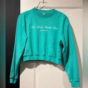 Sporty and Rich Women's XS New York Tennis Club cropped sweatshirt